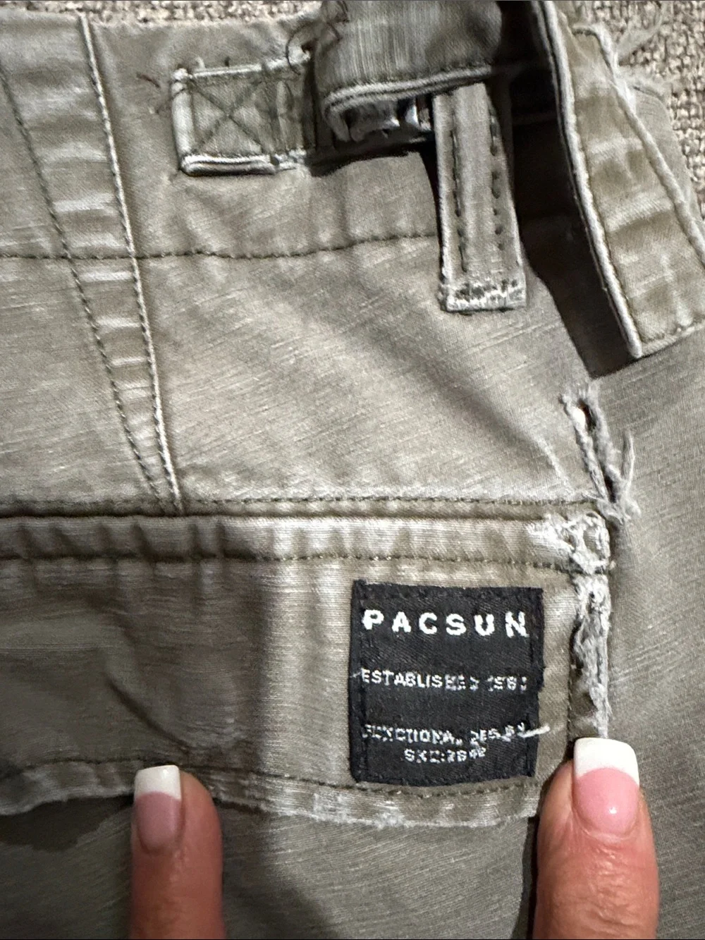 PacSun Men's Cargo Pants in Olive Drab